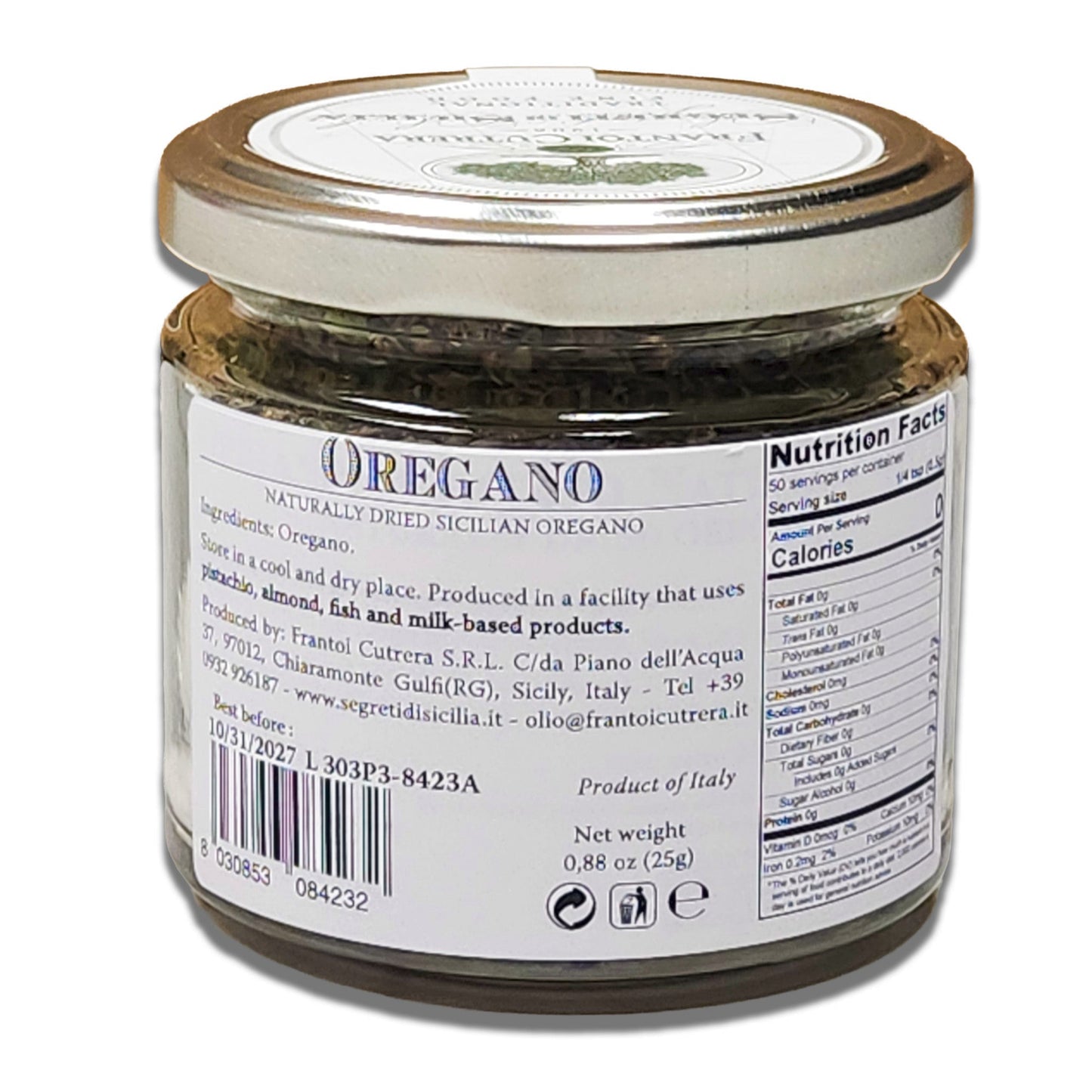 Segreti di Sicilia Dried Oregano 25gr. by Frantoi Cutrera