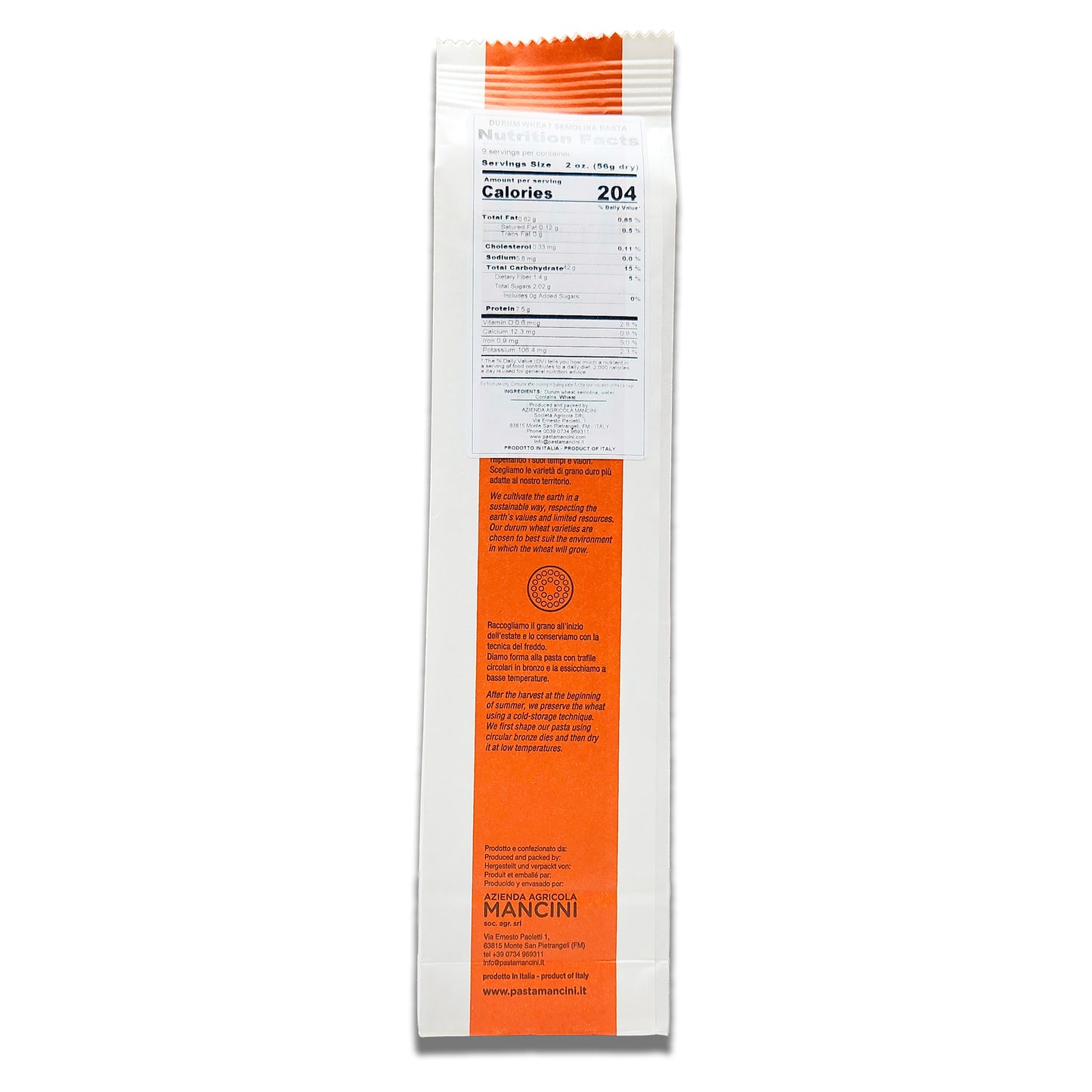 Mancini Spaghetti Pasta 500gr/17.6oz - Artisanal Italian Durum Wheat Spaghetti