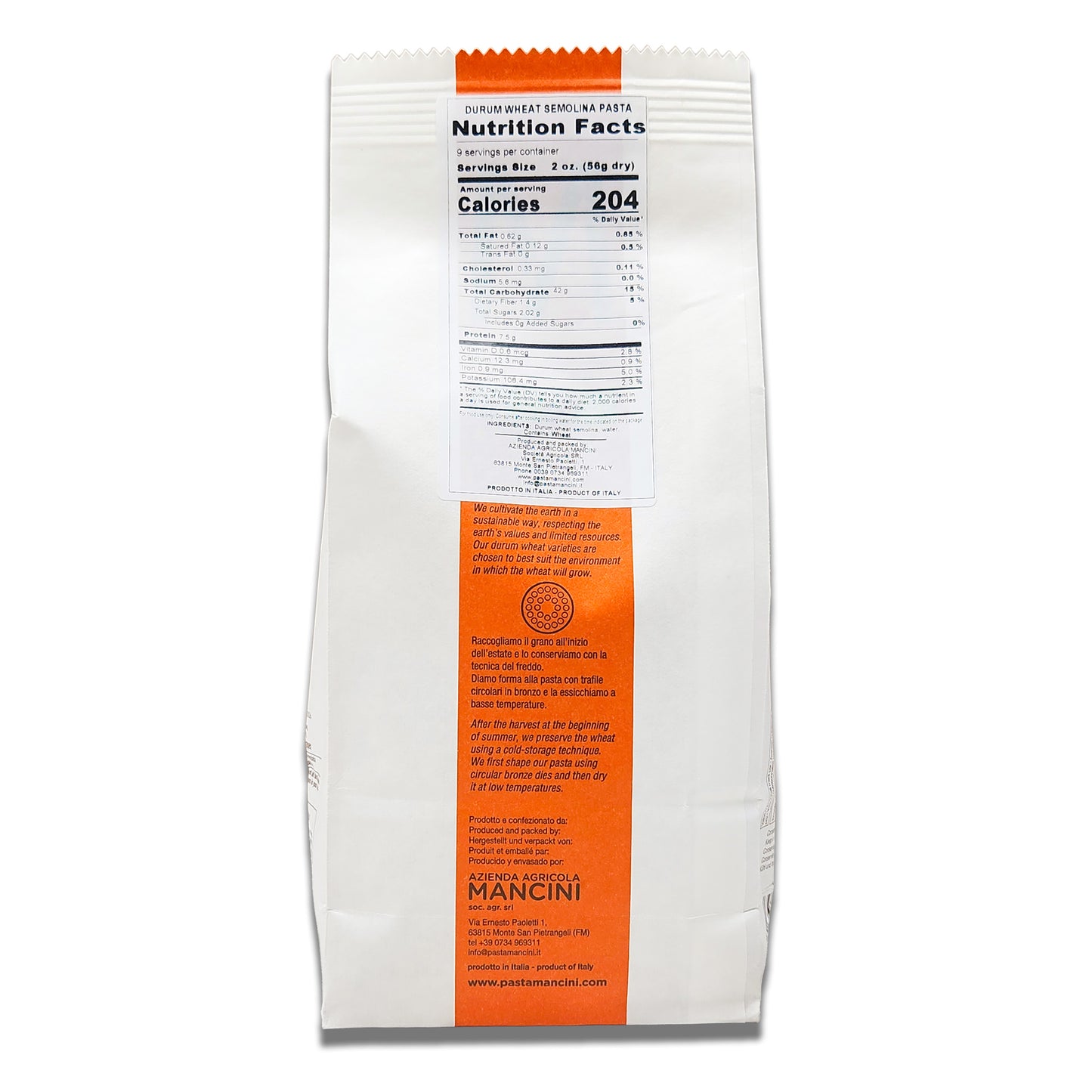 Mancini Pasta - Pennette Rigate 500gr/17.6oz
