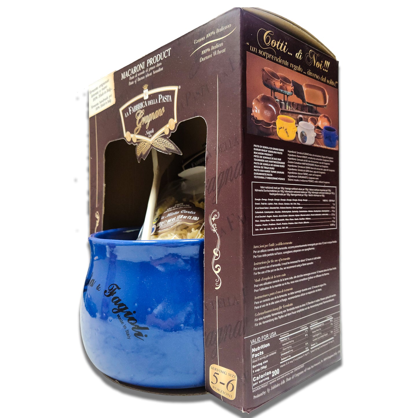 La Fabbrica della Pasta di Gragnano - Terracotta "Pasta e Fagioli" Kit (Blue)