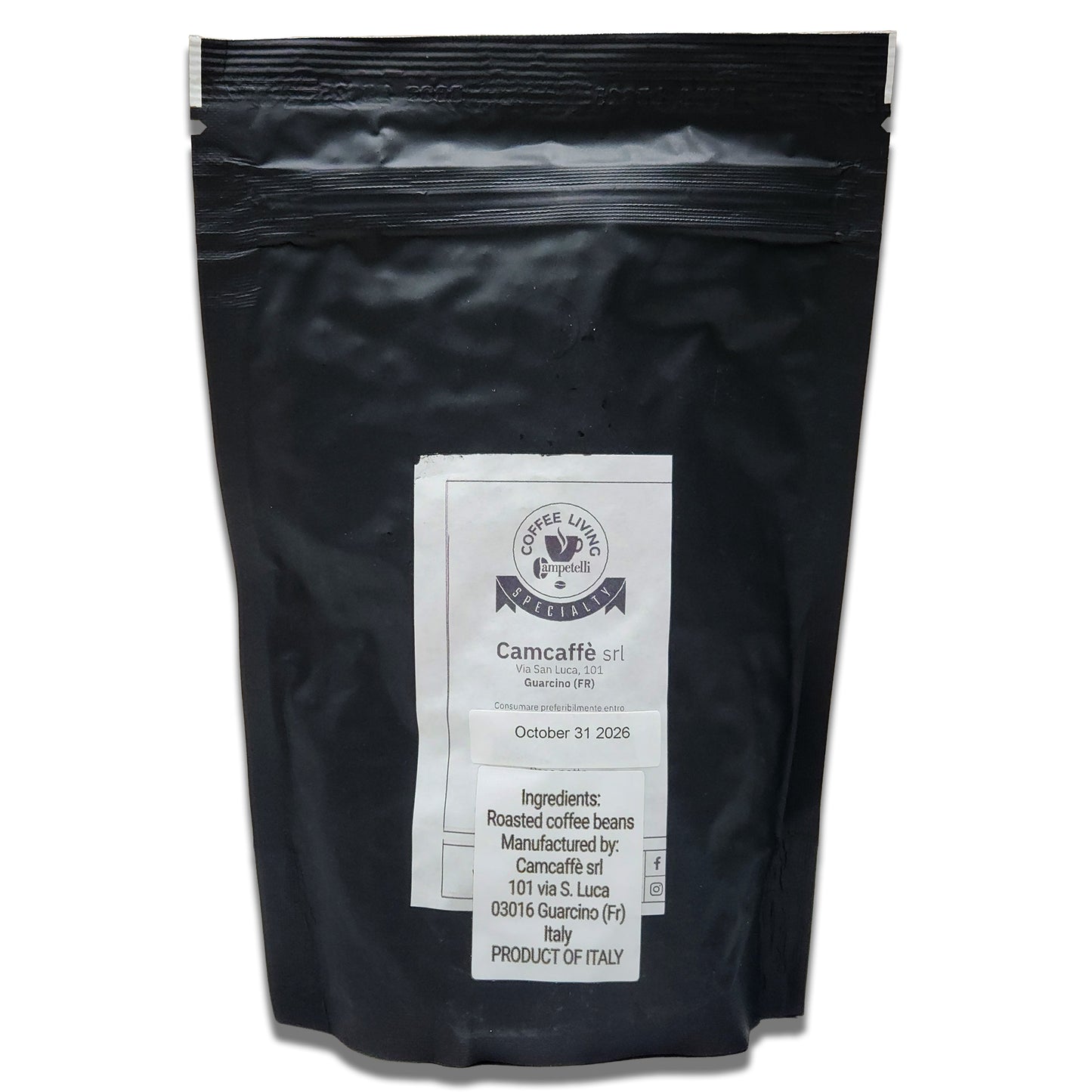 Campetelli Caffe BRASIL Whole Wood Fire Roasted Coffee Beans