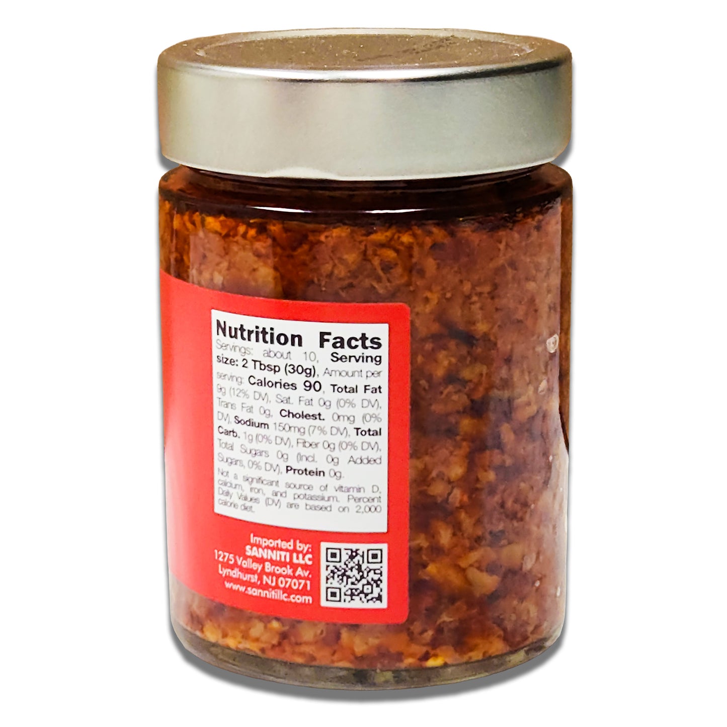 Sanniti Red Passion Bomba Calabrese Hot Spread - Spicy Calabrian Pepper & Mixed Vegetables, 10.9oz Jar