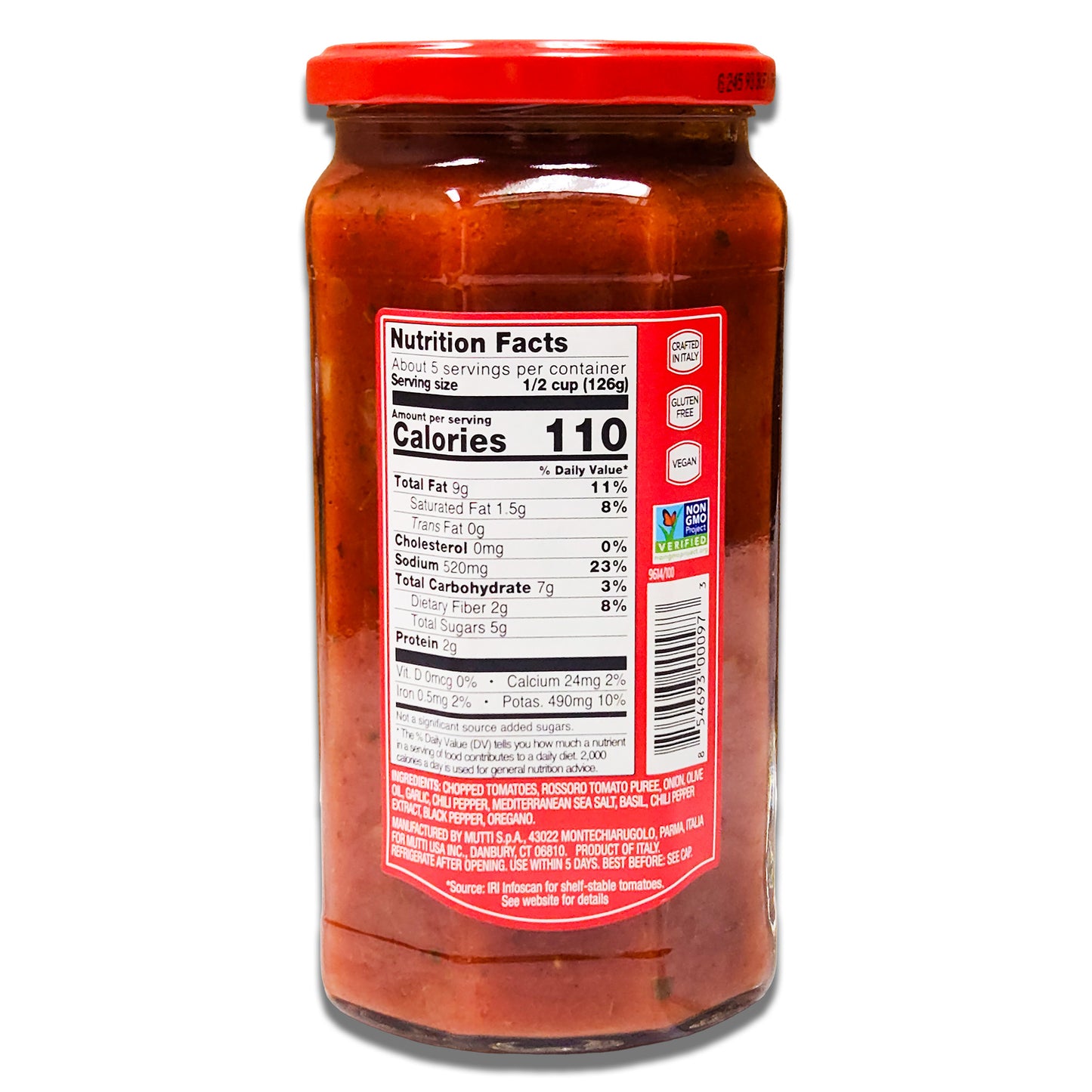 Mutti Arrabbiata Pasta Sauce