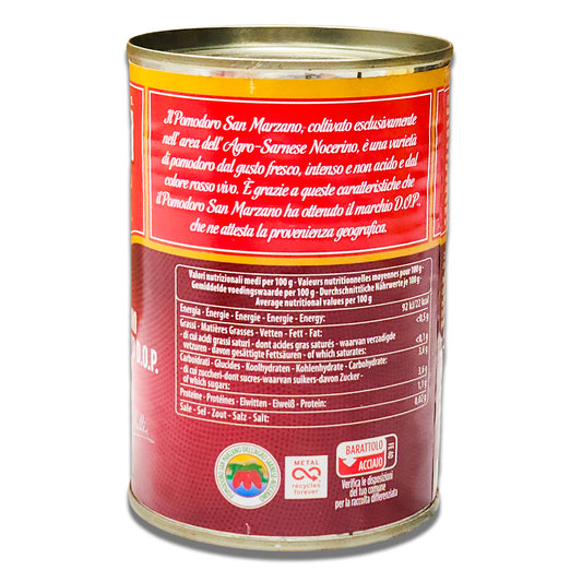 Mutti San Marzano DOP Whole Peeled Tomatoes - 100% Italian Vine-Ripened Tomatoes, 14 oz Can