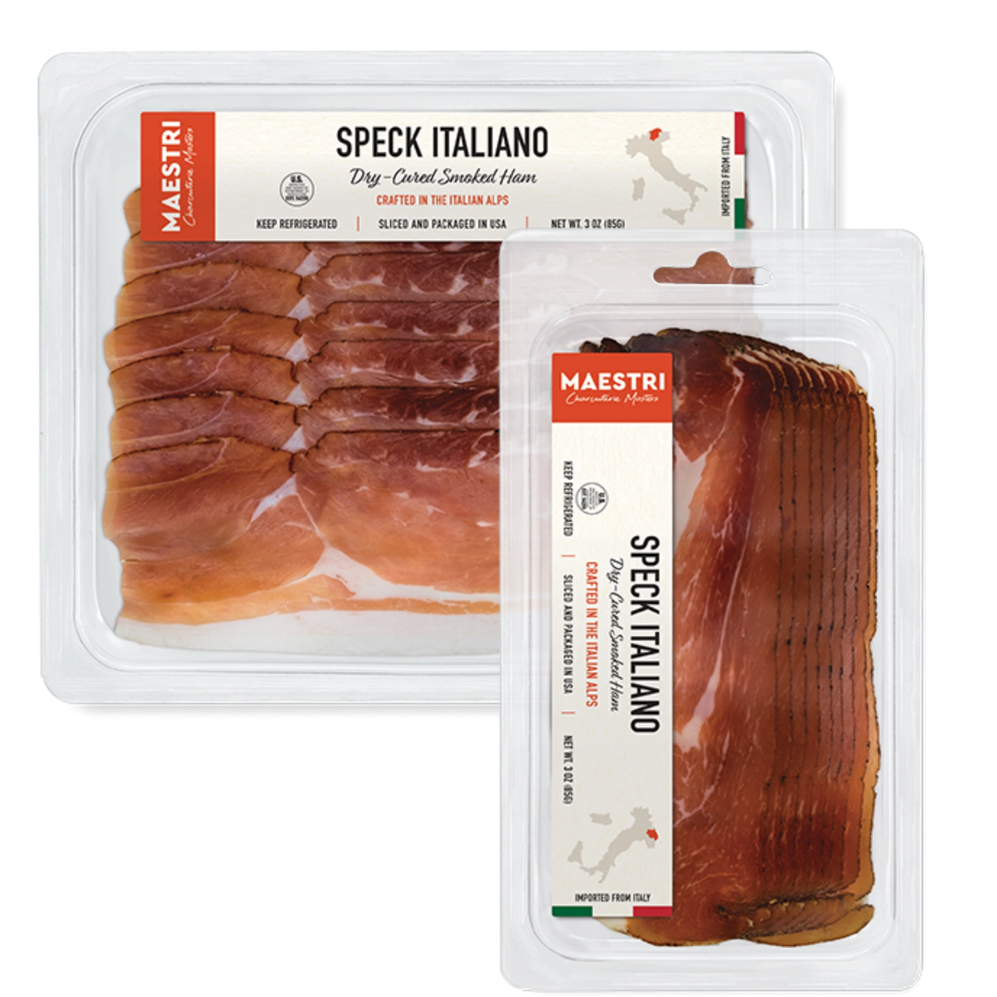 Maestri Italian Sliced Speck from Alto Adige - 3oz pack