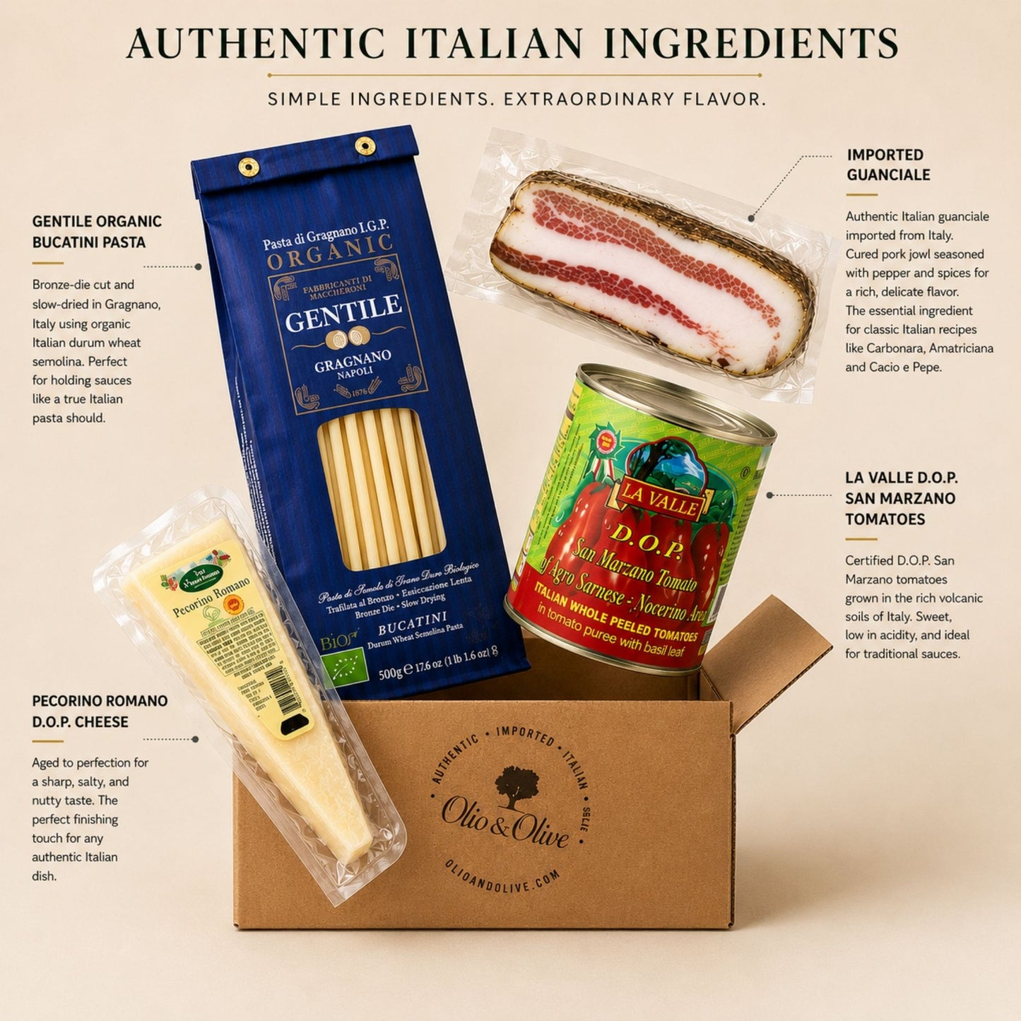 Authentic Bucatini all'Amatriciana Kit – Everything You Need for Italy's Classic Roman Pasta - Serves 4