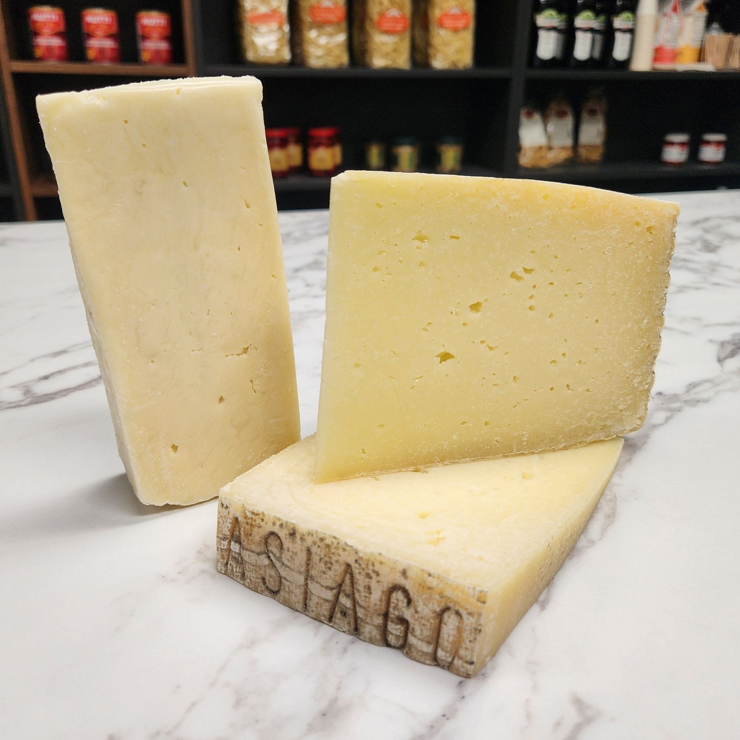 Italian Asiago Cheese Sampler - Monti Trentini Asiago Fresco DOP, Stagionato DOP & Vecchio DOP (3 × 7oz Wedges)