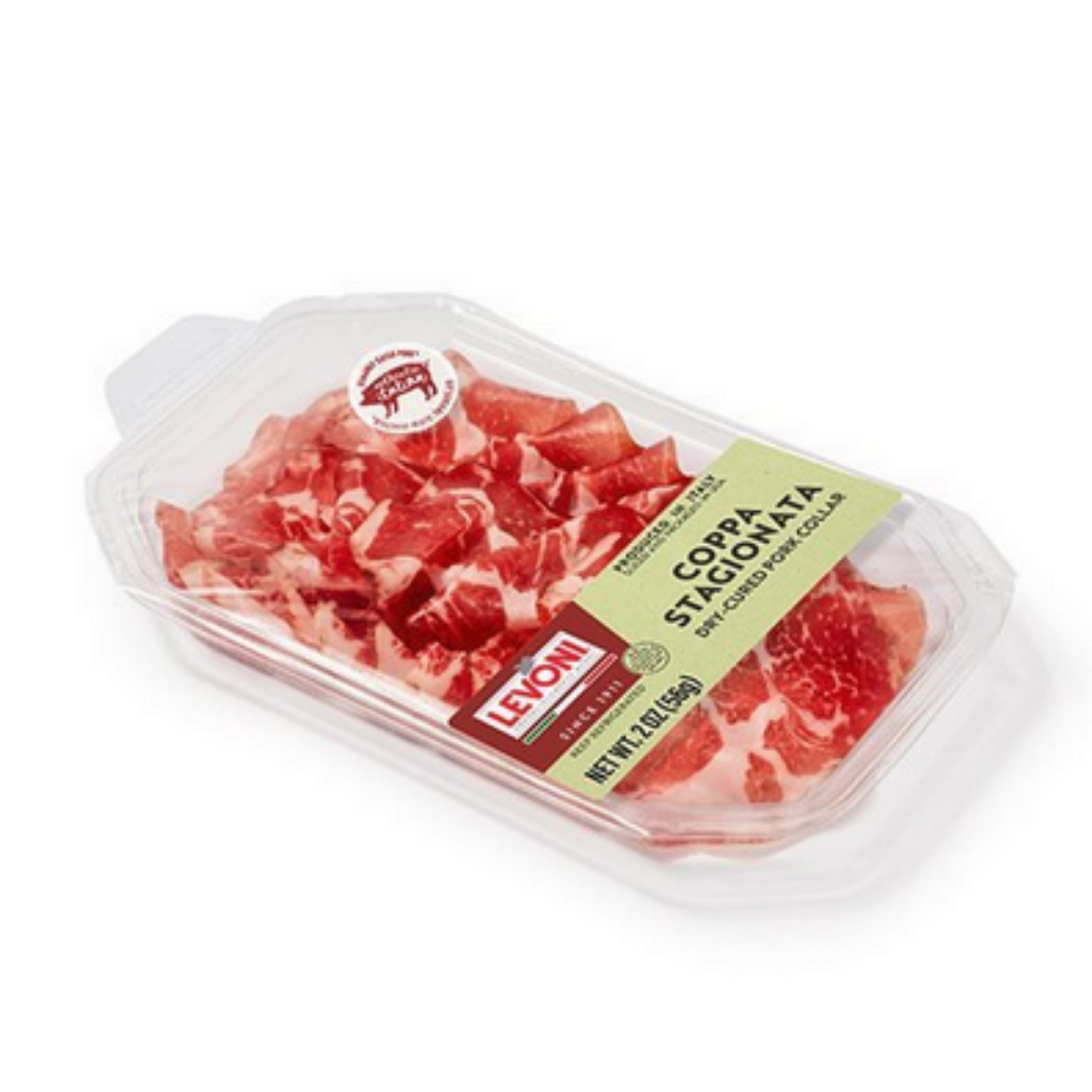 Levoni Coppa Stagionata - 2oz Sliced Tray (Cured Pork Collar)