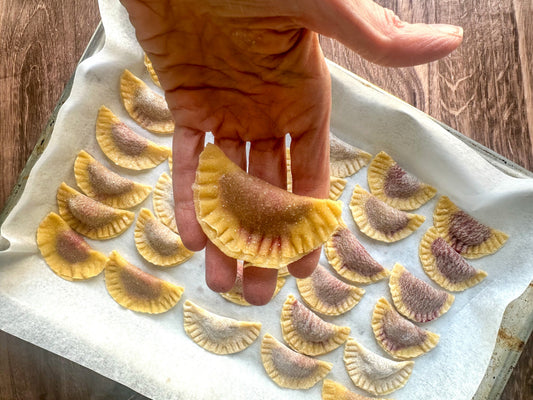 Casunzei Ampezzani (Beet Ravioli with Poppy Seeds)