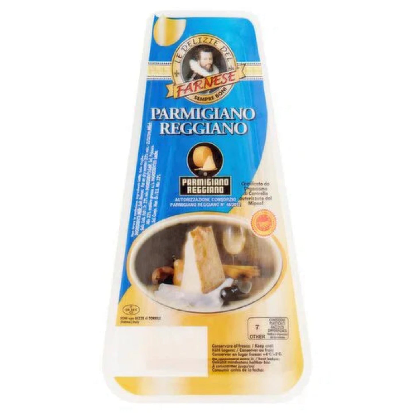 Authentic Parmigiano Reggiano D.O.P. - Imported Italian Parmesan Cheese 7oz