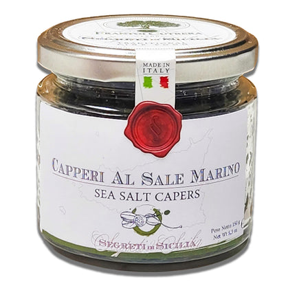 Segreti di Sicilia Capers in Sea Salt 150gr. by Frantoi Cutrera