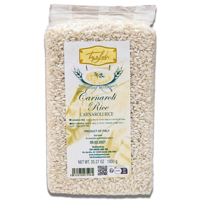 Tealdi Carnaroli Rice - 1Kg Vacuum-Packed | Premium Italian Superfino Rice for Risotto