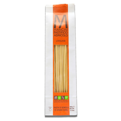 Mancini Linguine Pasta 500gr/17.6oz - Artisanal Italian Durum Wheat Linguine