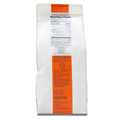 Mancini Lumache Rigate Pasta 500gr/17.6oz - Artisanal Italian Durum Wheat Pasta
