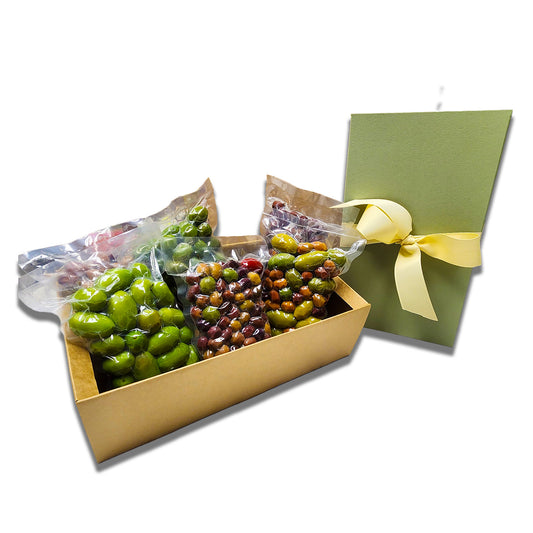 Premium Italian Olive Sampler Gift Box - Gourmet Selection of Italian Olives