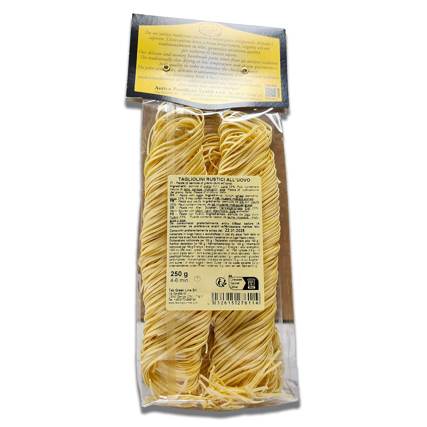 Tealdi Egg Tagliolini Pasta - 250g
