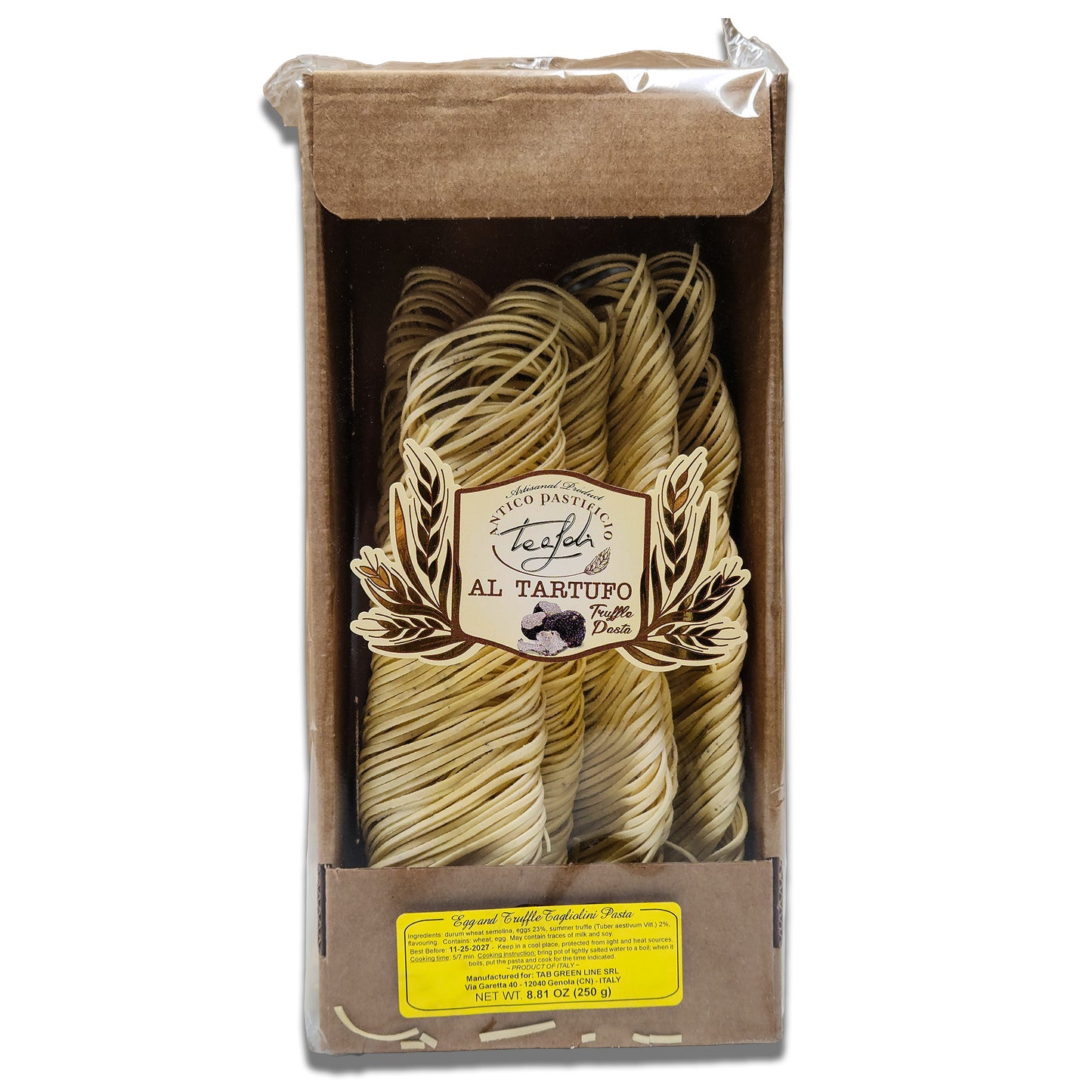Tealdi TRUFFLE Egg Tagliolini Pasta - 250g BOX