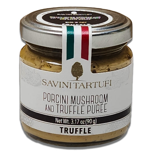 Savini Tartufi Porcini Mushroom and Truffle Puree 90g - Italian Gourmet Sauce for Pasta, Risotto & Crostini