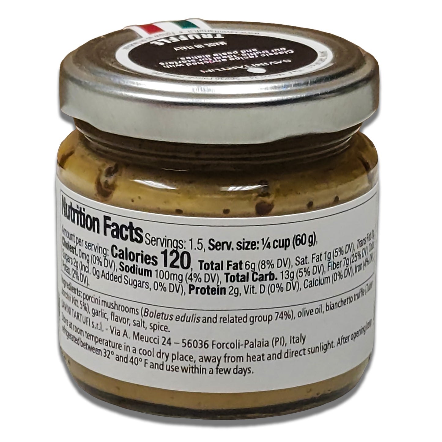 Savini Tartufi Porcini Mushroom and Truffle Puree 90g - Italian Gourmet Sauce for Pasta, Risotto & Crostini