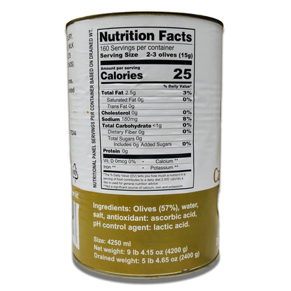 Olio&Olive Castelvetrano Italian Green Olives IN BRINE - Buttery and Tender Taste - Vibrant and Fresh Color - Large 5lb 4oz Tin (Drained weight)