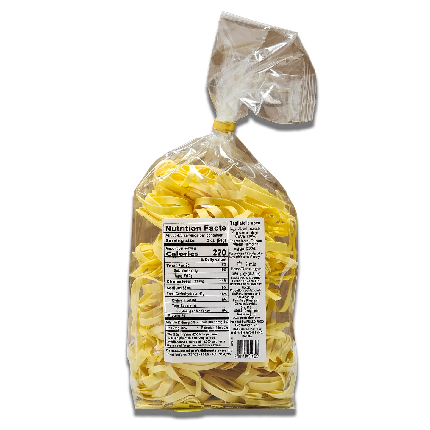 Pirro Pasta Egg Tagliatelle – 8.8 oz (250g)
