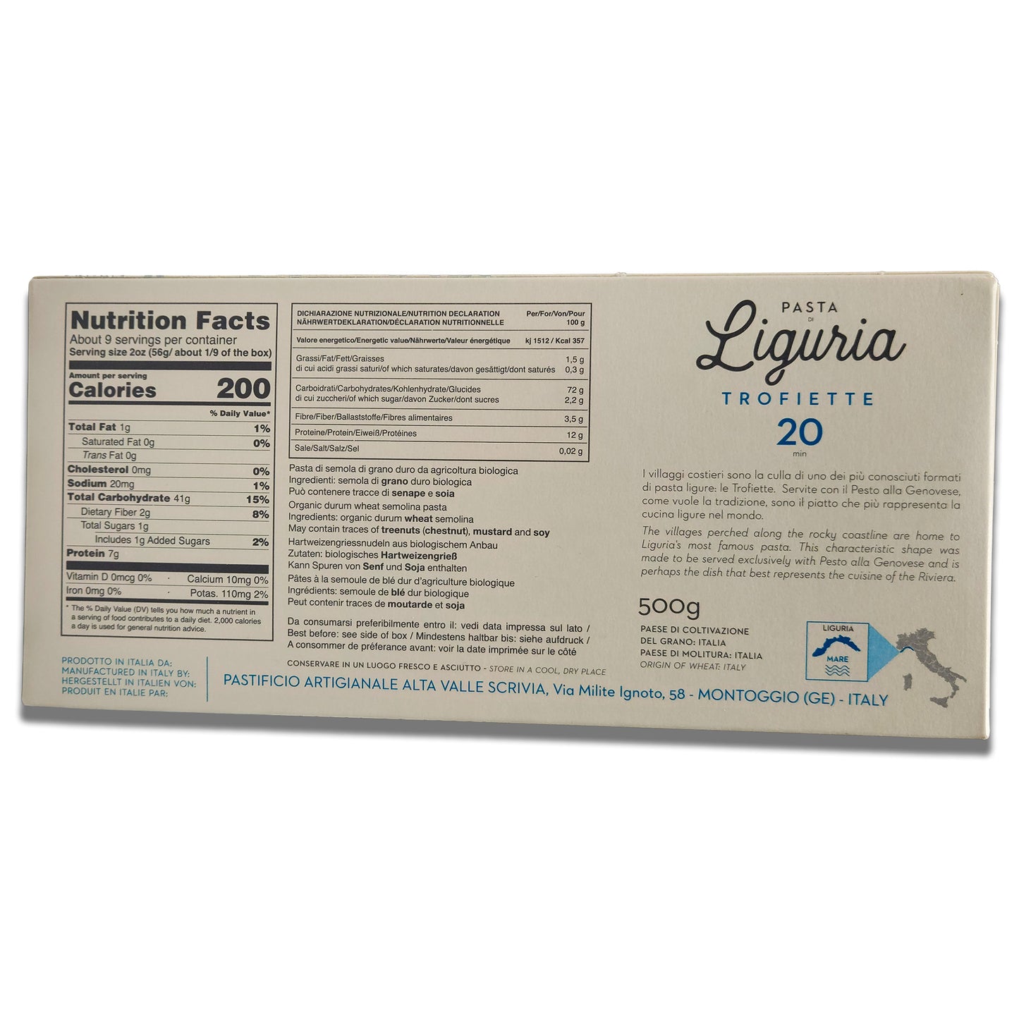 Pasta di Liguria Italian Organic Trofiette