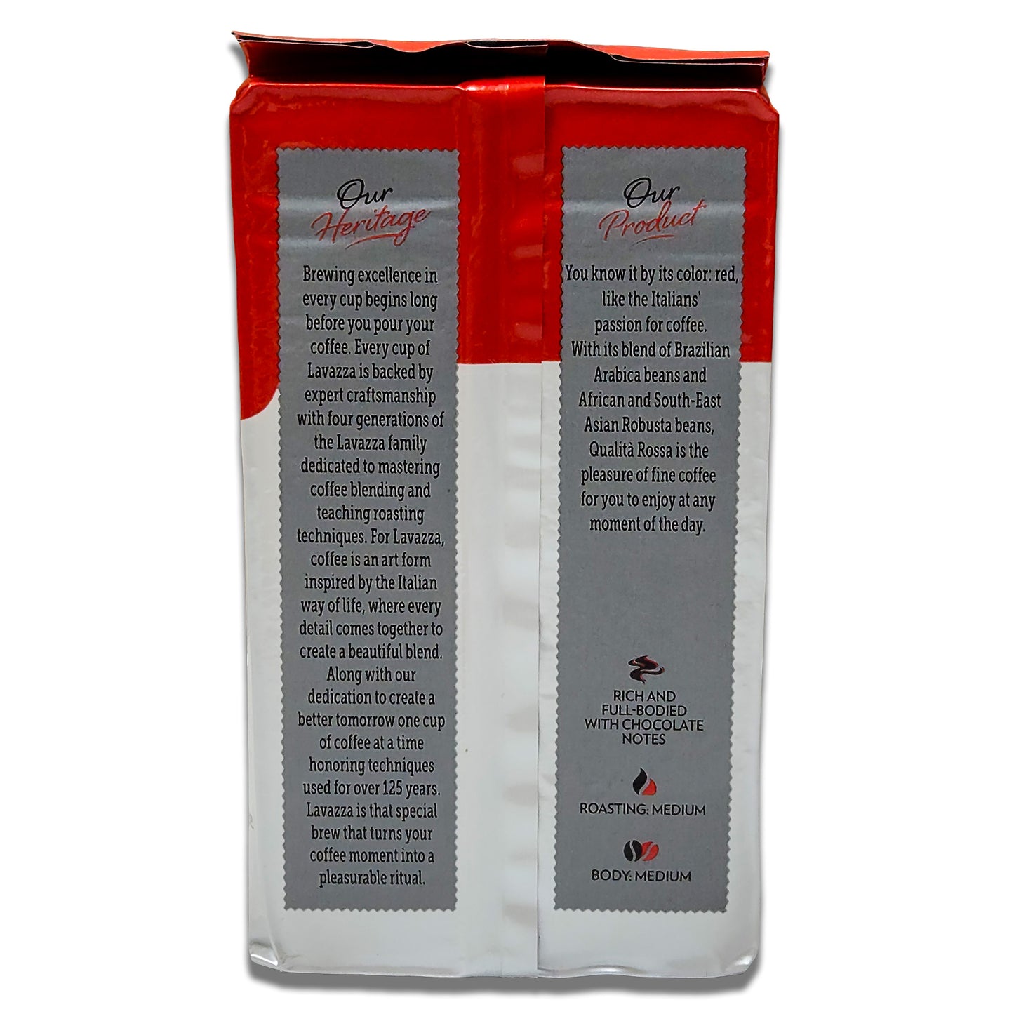 Lavazza Qualia Rossa Ground Coffee 250g - Rich Full-Bodied Blend (Arabica & Robusta)