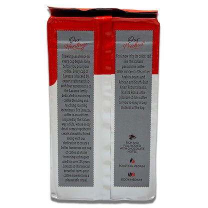 Lavazza Qualia Rossa Ground Coffee 250g - Rich Full-Bodied Blend (Arabica & Robusta)