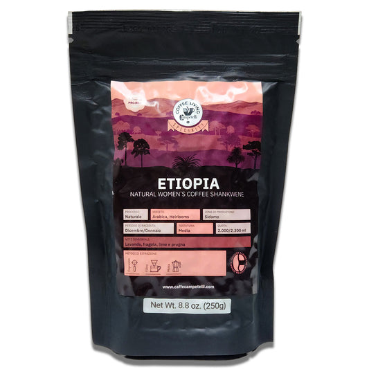 Campetelli Caffe ETHIOPIA Whole Wood Fire Roasted Coffee Beans