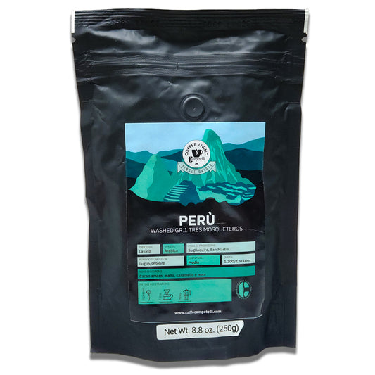 Campetelli Caffe PERU Whole Wood Fire Roasted Coffee Beans