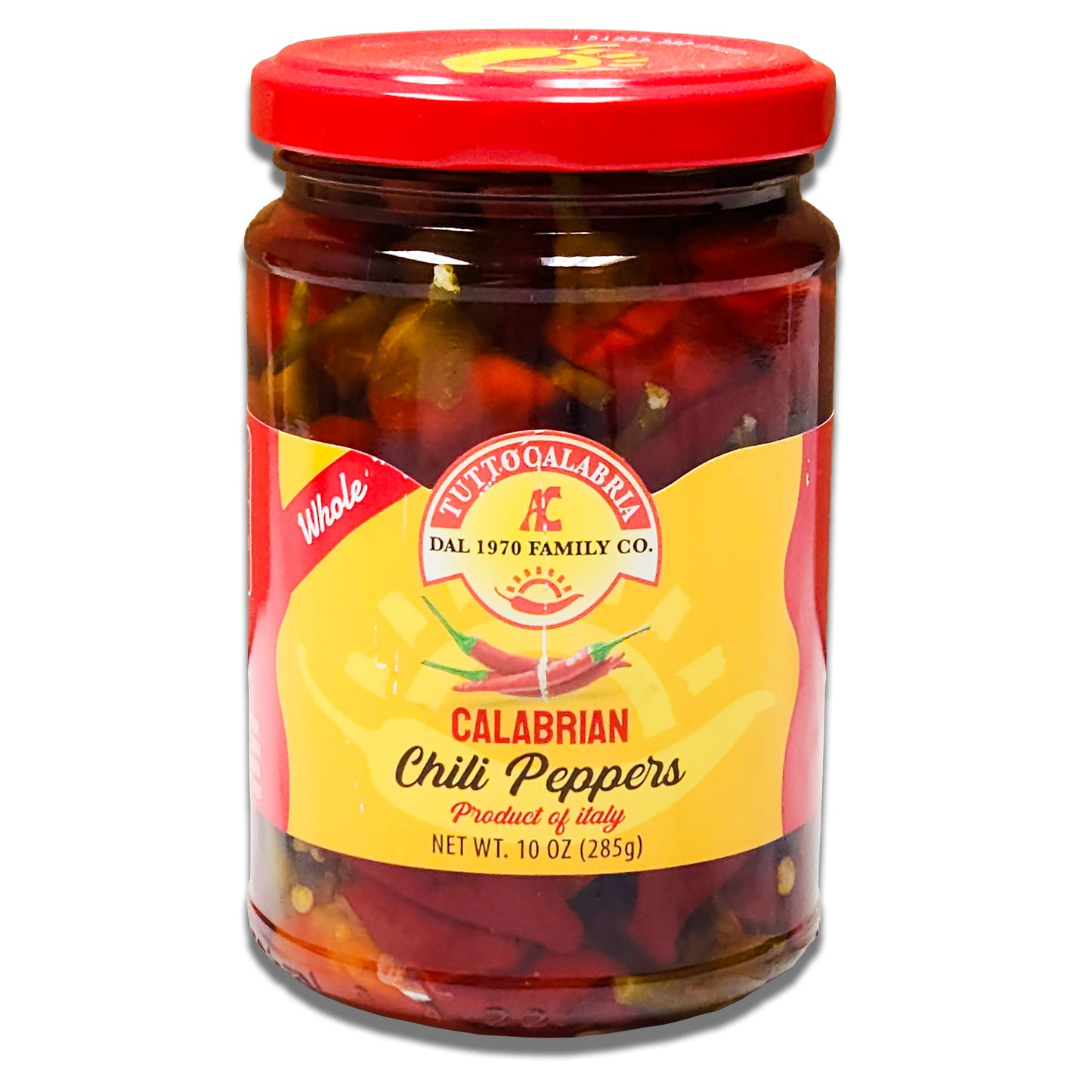 Tutto Calabria Calabrian Chili Peppers in Olive Oil - 10 oz (285 g) Jar