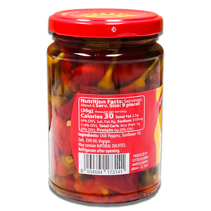 Tutto Calabria Calabrian Chili Peppers in Olive Oil - 10 oz (285 g) Jar