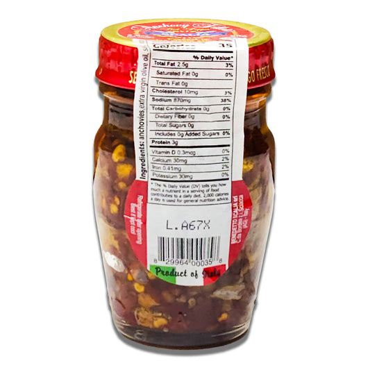 Scalia Anchovy Fillets with Red Pepper - 2.8oz Jar