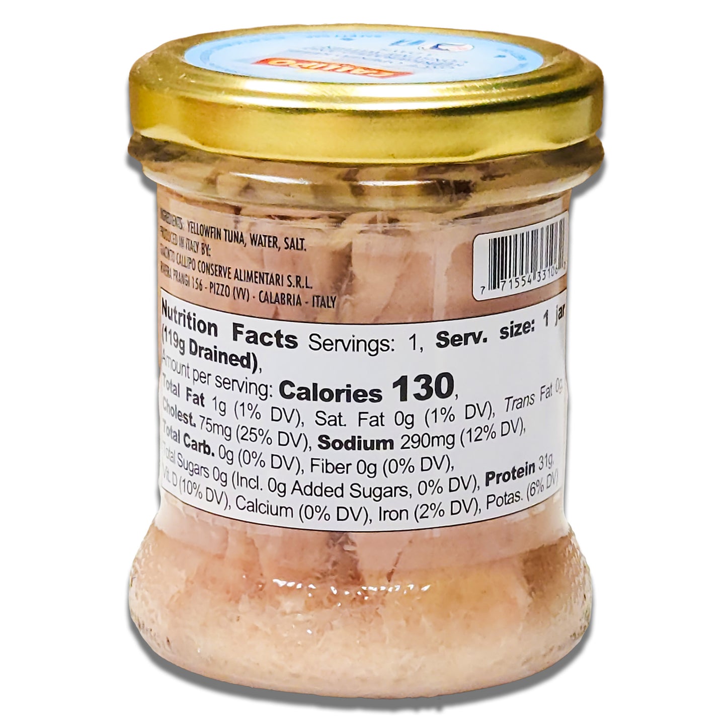 Callipo Solid Light Tuna in Water - 7oz jar