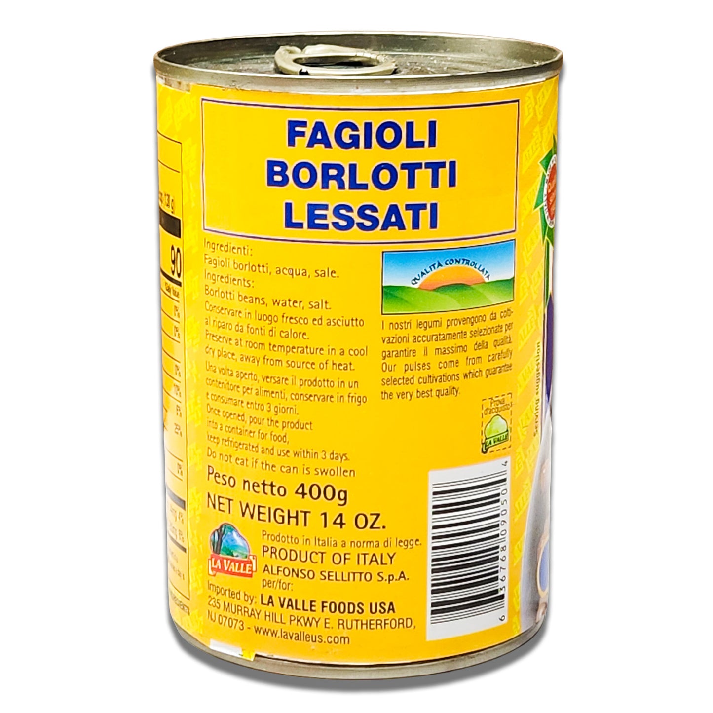 La Valle Italian Borlotti Beans 14oz/400gr.