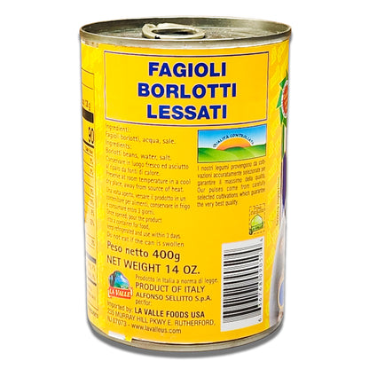 La Valle Italian Borlotti Beans 14oz/400gr.