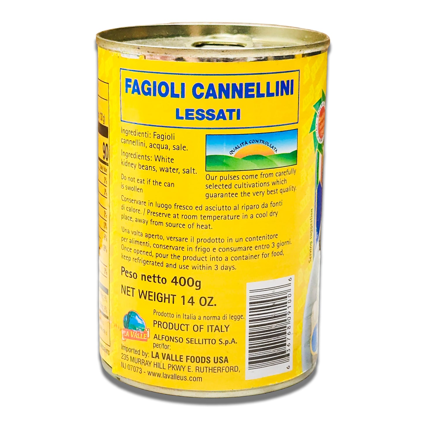 La Valle Cannellini (kidney) Beans 14oz/400gr.