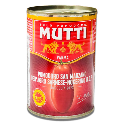 Mutti San Marzano DOP Whole Peeled Tomatoes - 100% Italian Vine-Ripened Tomatoes, 14 oz Can
