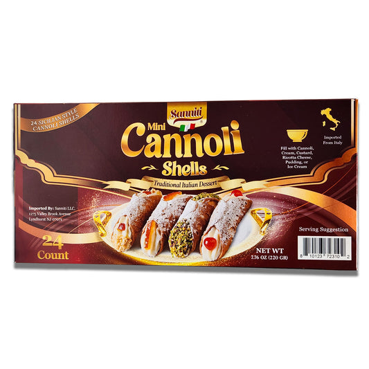 Sanniti Mini Cannoli Shells - 24 pcs
