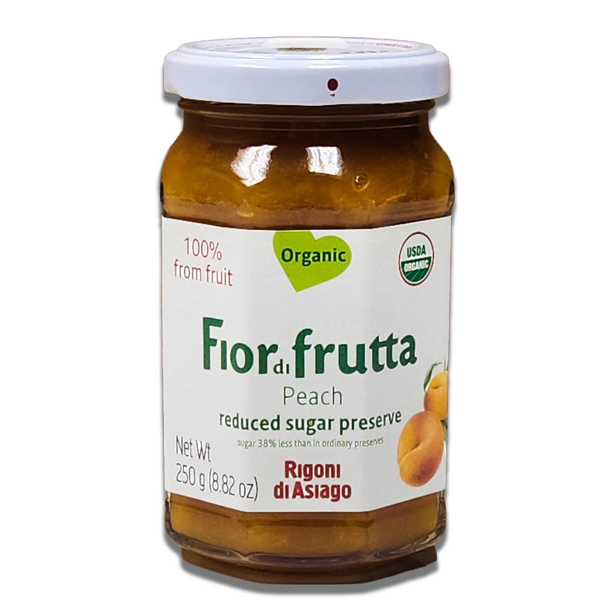 Rigoni di Asiago Peach Fruit Spread | Organic Italian Jam - 100