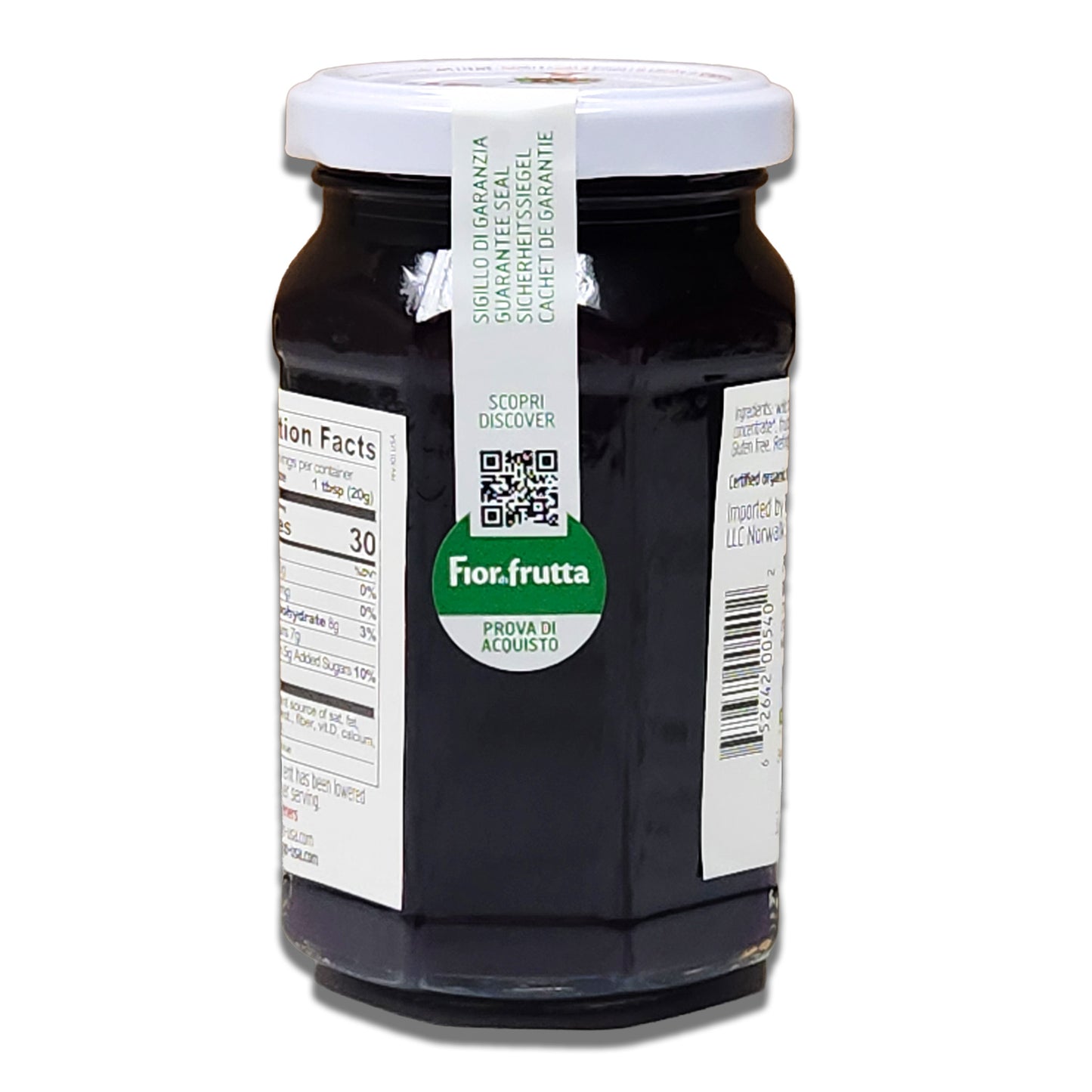 Rigoni di Asiago Organic Wild Blueberries Fruit Spread - 100% Fruit, All-Natural Italian Jam, 8.82oz (250g) Jar