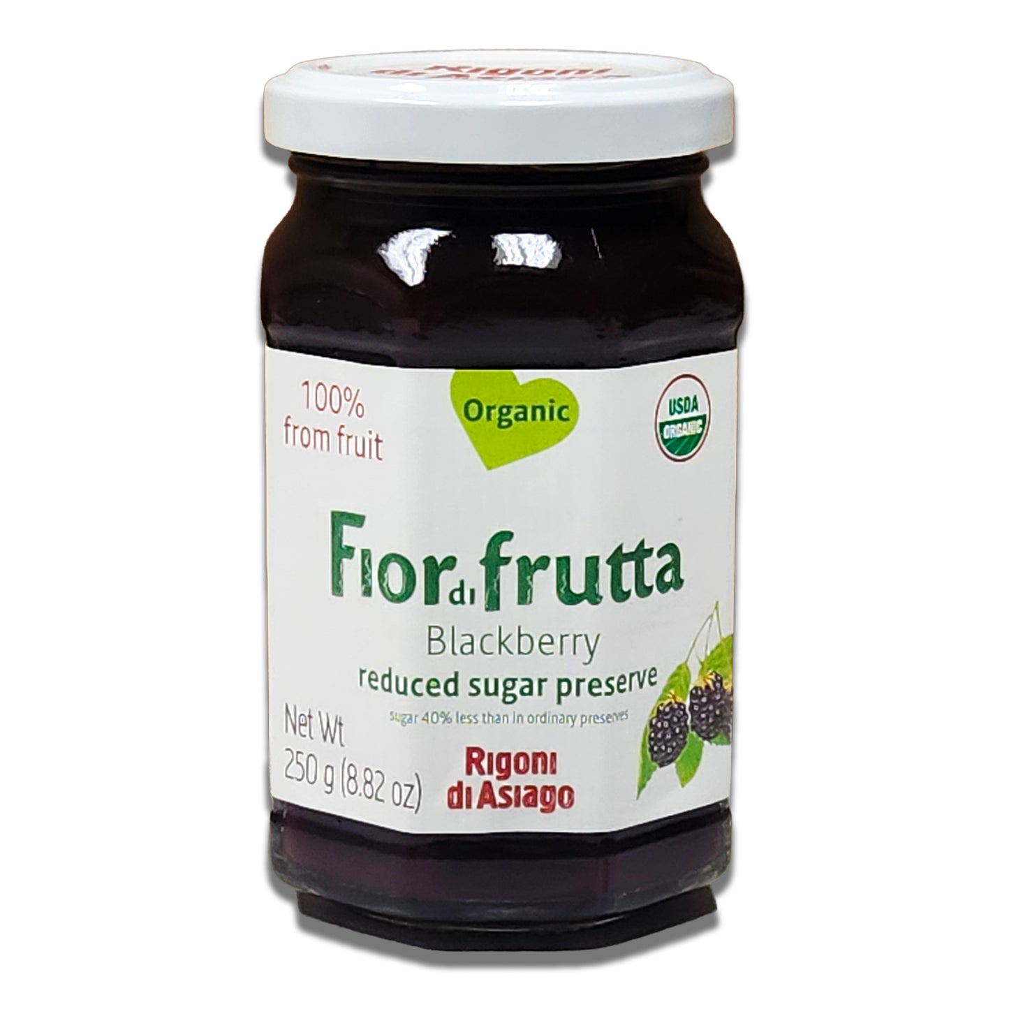 Rigoni di Asiago Organic Blackberry Fruit Spread – 8.82 oz (250g)