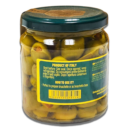 Tealdi Stuffed Green Olives with Pepper Paste - 280g