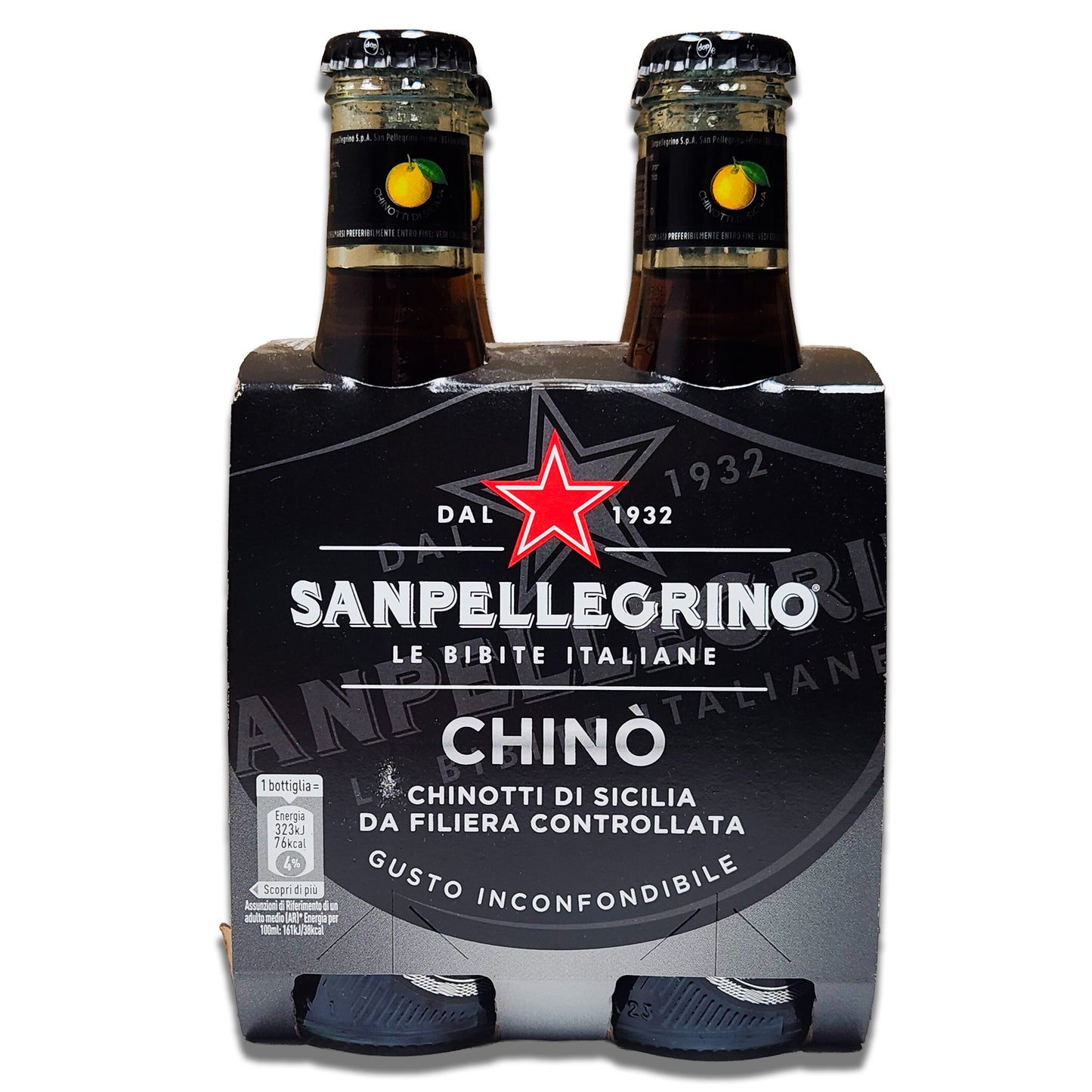 San Pellegrino Chinotto Non-Alcoholic Aperitif - Pack of 4