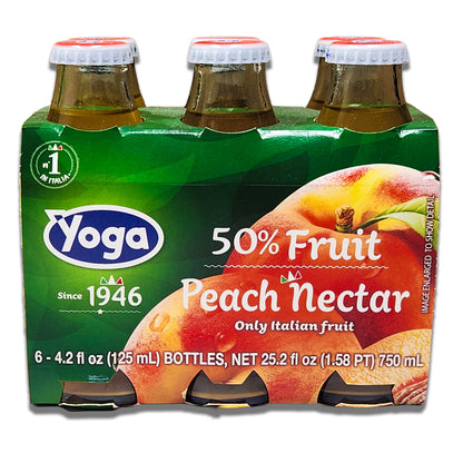 Yoga Peach Nectar Fruit Juice - Pack of 6