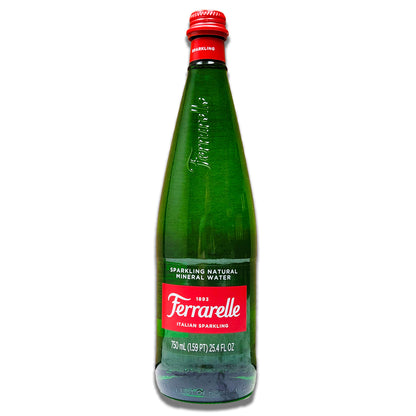 Ferrarelle Italian Sparkling Mineral Water – 750ml Glass Bottle