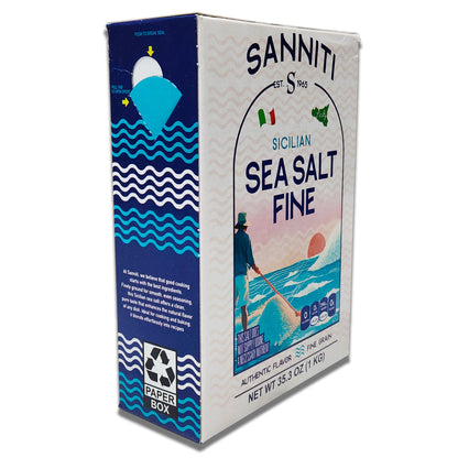 Sanniti Sicilian Sea Salt Fine – 2.2 lb (1kg)