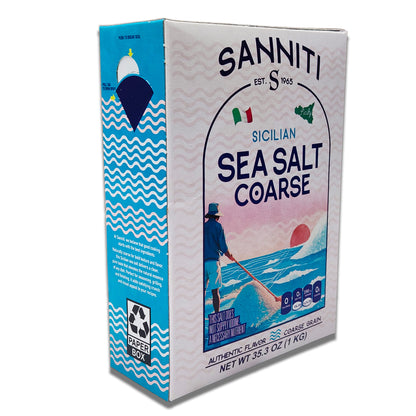 Sanniti Sicilian Sea Salt Coarse – 2.2 lb (1kg)