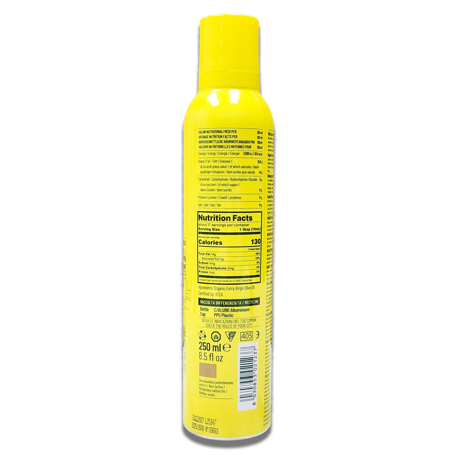 Frantoi Cutrera Organic Primo Extra Virgin Olive Oil Spray – 8.5 fl oz (250ml)