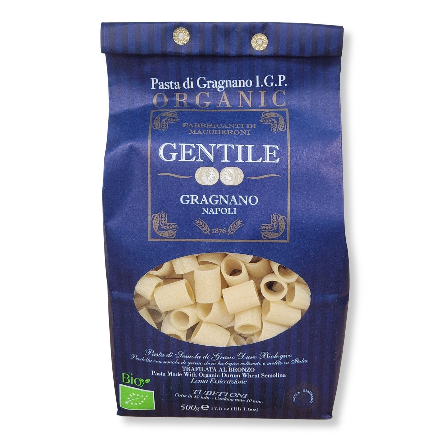 Gentile Organic Tubettoni Pasta di Gragnano I.G.P. – 17.6 oz (500g)